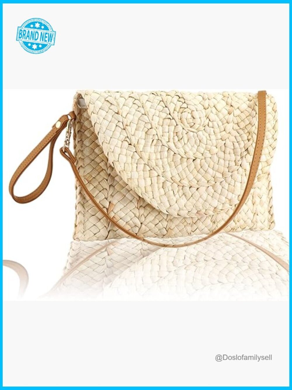 Woven Straw Crossbody Bag Handbag Clutch Purse Retro Beach Bags